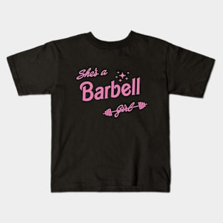 she's barbell girl Kids T-Shirt